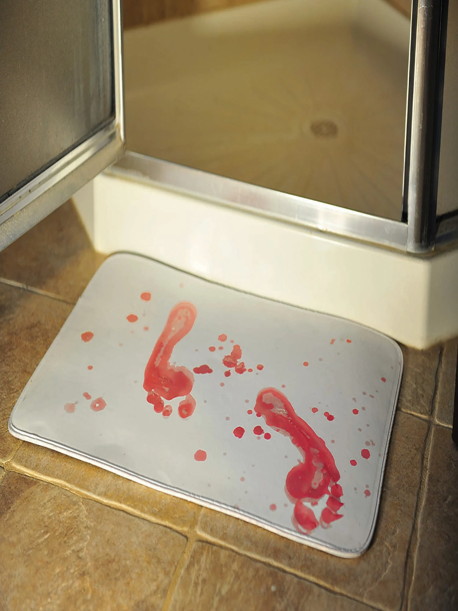23-inch Bloody Footprint Door Mat 1 23-inch Bloody Footprint Door Mat
