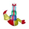 4 Foot Dr. Seuss The Grinch Hanging With Presents Light Up Christmas Inflatable Lawn Decoration