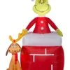 Inflatable Airblown The Grinch & Max Chimney Christmas Prop