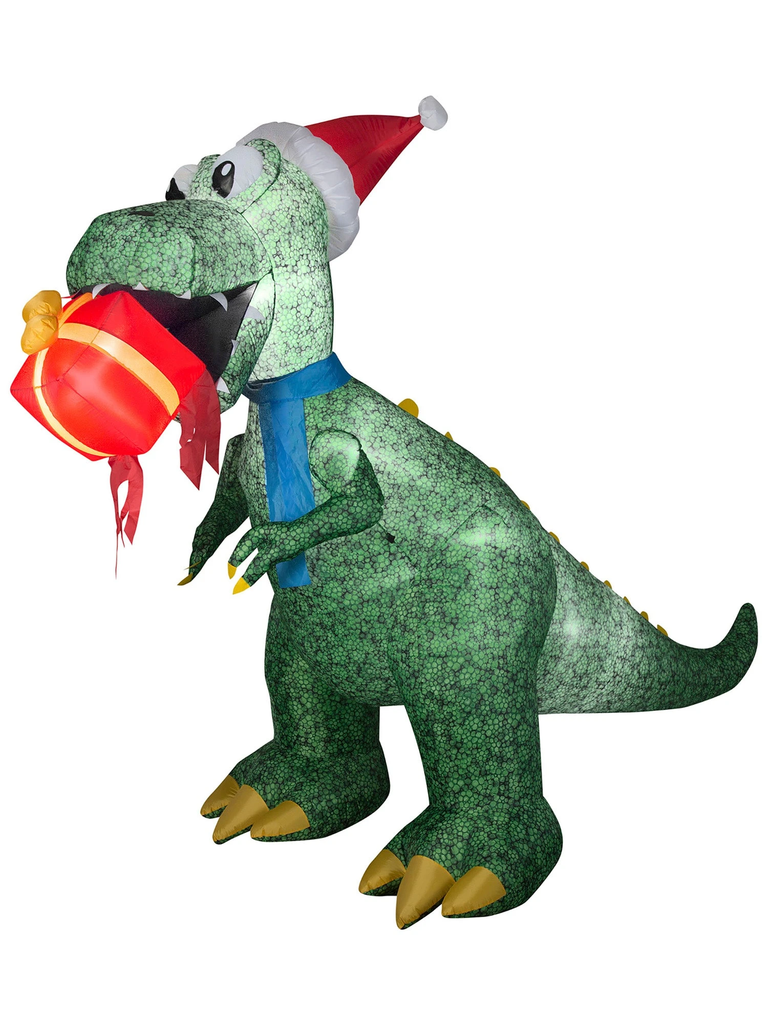 7 Ft. Airblown Inflatable Christmas T-Rex 1 7 Ft. Airblown Inflatable Christmas T-Rex