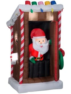 6 Ft. Airblown Inflatable Christmas Santa's Outhouse