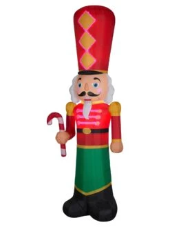 LED Nutcracker Lightshow Christmas Inflatable Lawn Decoration