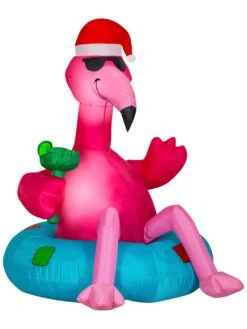 5 Ft. Airblown Inflatable Christmas Tubing Flamingo