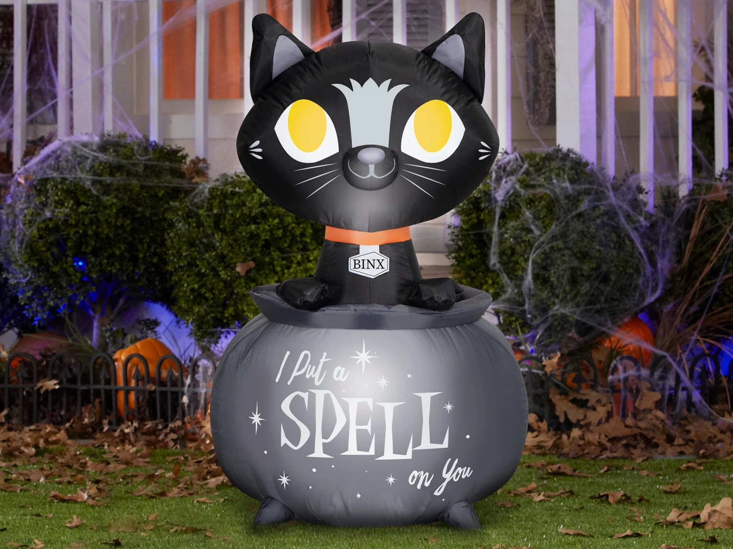 3.5 Foot Hocus Pocus Binx In Cauldron Light Up Halloween Inflatable Lawn Decoration 2 3.5 Foot Hocus Pocus Binx In Cauldron Light Up Halloween Inflatable Lawn Decoration - Image 2