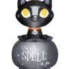 3.5 Foot Hocus Pocus Binx In Cauldron Light Up Halloween Inflatable Lawn Decoration