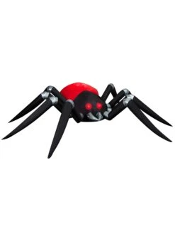 14.5 Foot Black And Red Spider Fire And Ice Projection Light Up Halloween Inflatable Lawn Decoration