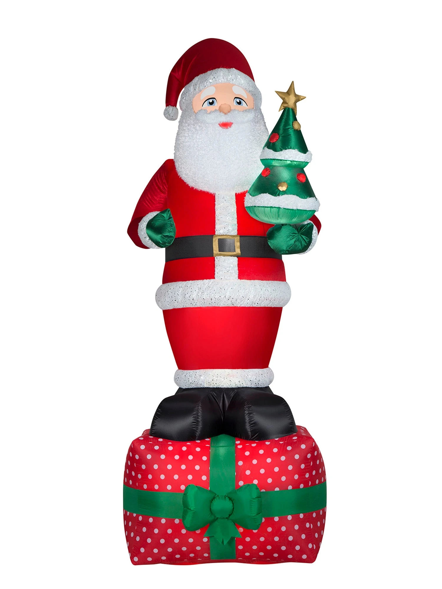 10 Foot Santa Scene Light Up Christmas Inflatable Lawn Decoration 1 10 Foot Santa Scene Light Up Christmas Inflatable Lawn Decoration