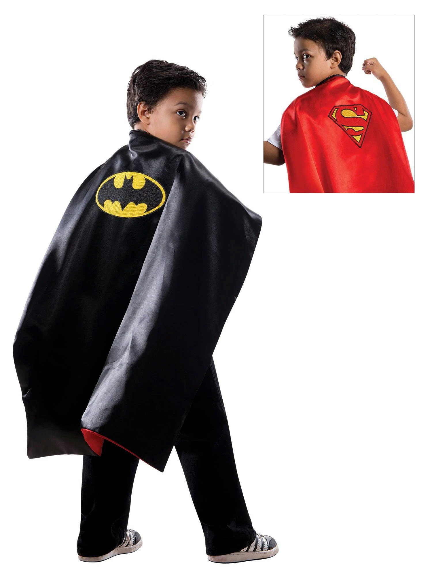 Boys' Batman And Superman Reversible Cape 1 Boys' Batman And Superman Reversible Cape