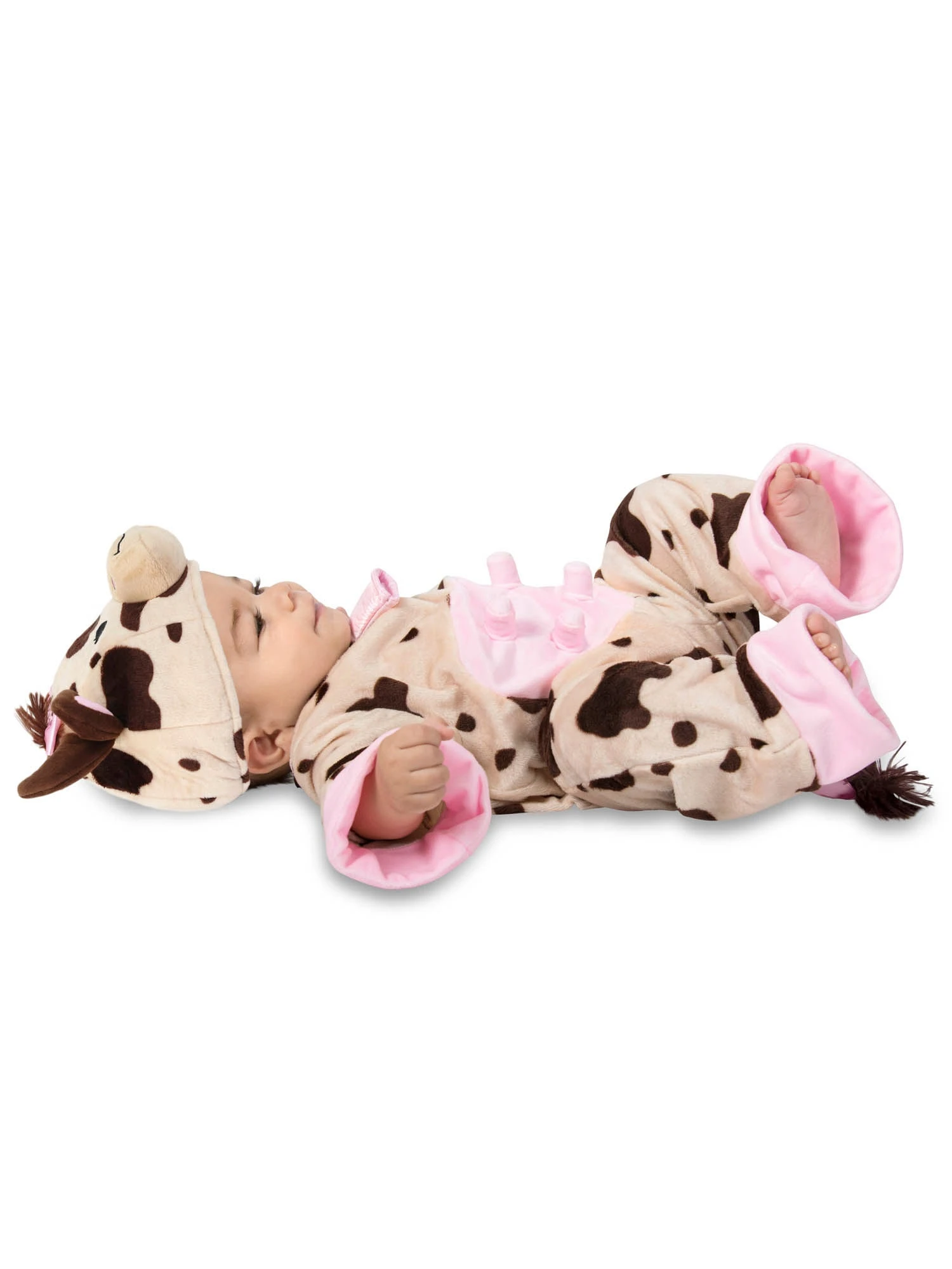 Brown And Pink Sleepy Cow Costume For Babies 1 Brown And Pink Sleepy Cow Costume For Babies