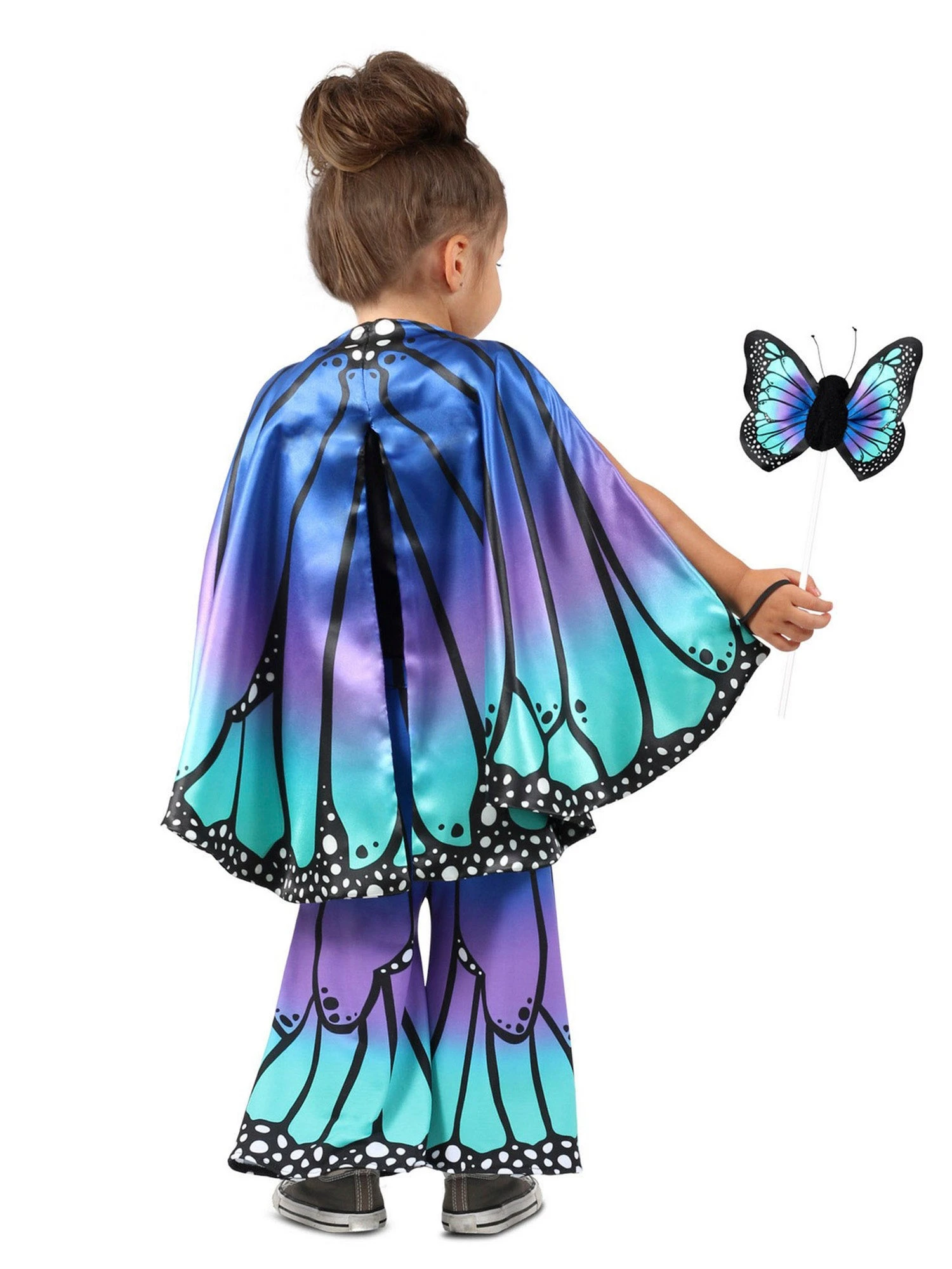 Girl's Blue Butterfly Cape 1 Girl's Blue Butterfly Cape