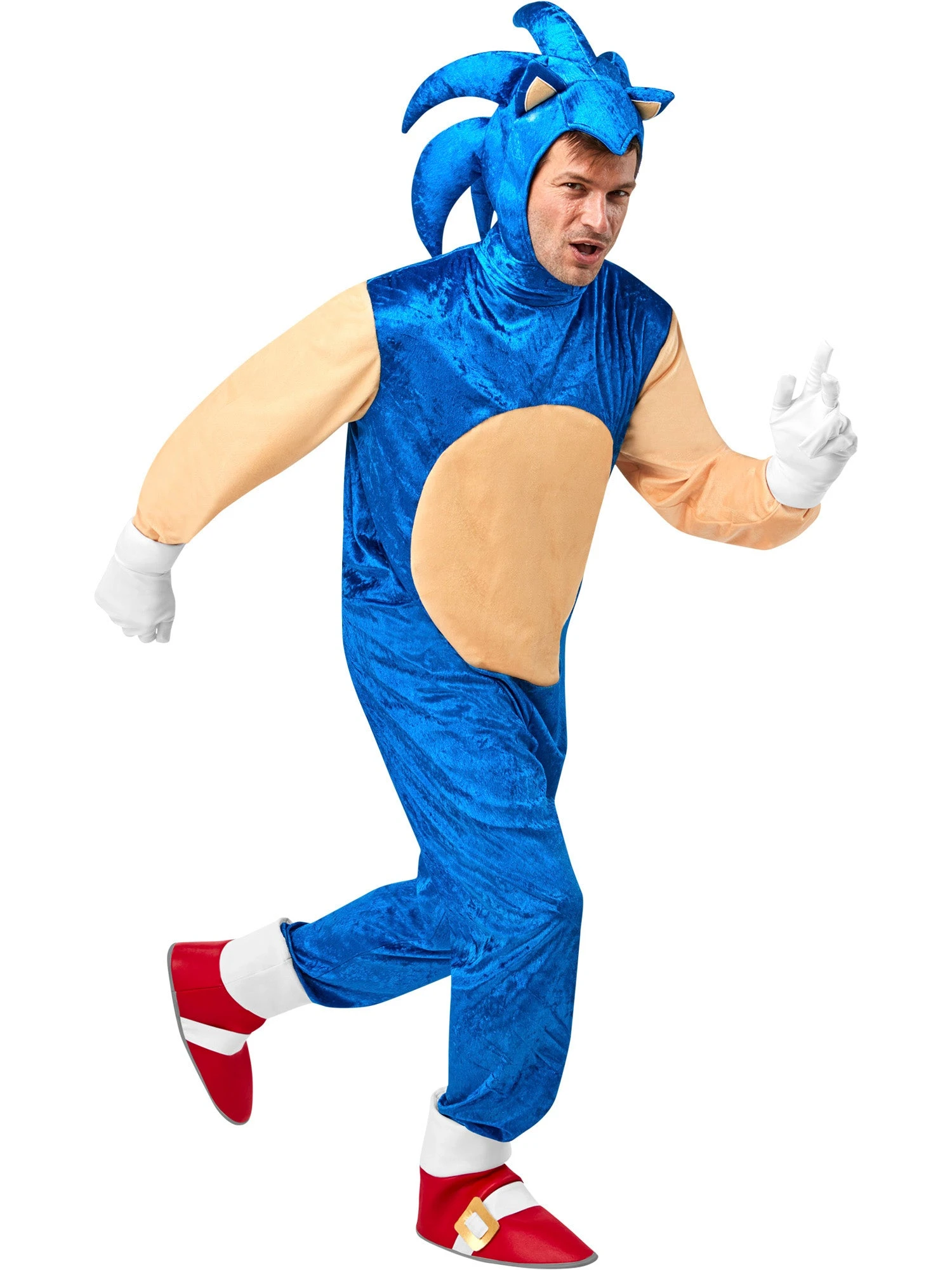 Men's Sonic The Hedgehog Plush Costume - Deluxe 1 Men's Sonic The Hedgehog Plush Costume - Deluxe