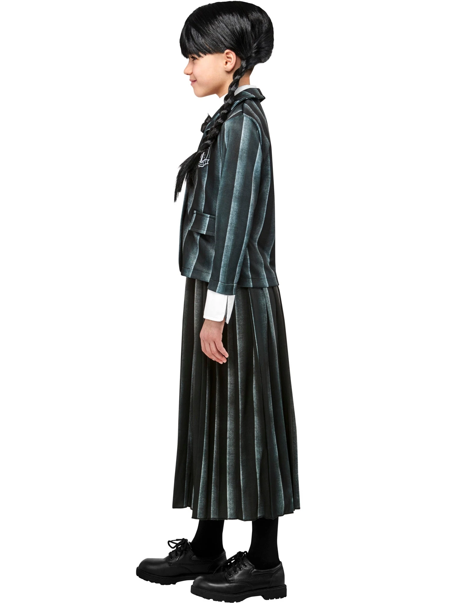 Girls' Wednesday Addams Nevermore Academy Black School Uniform Costume 3 Girls' Wednesday Addams Nevermore Academy Black School Uniform Costume - Image 3