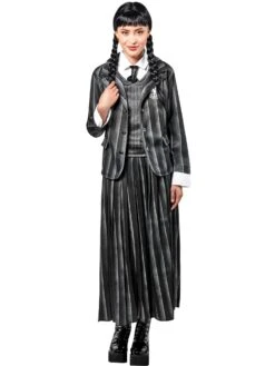 Women's Wednesday Addams Nevermore Academy Black School Uniform Costume