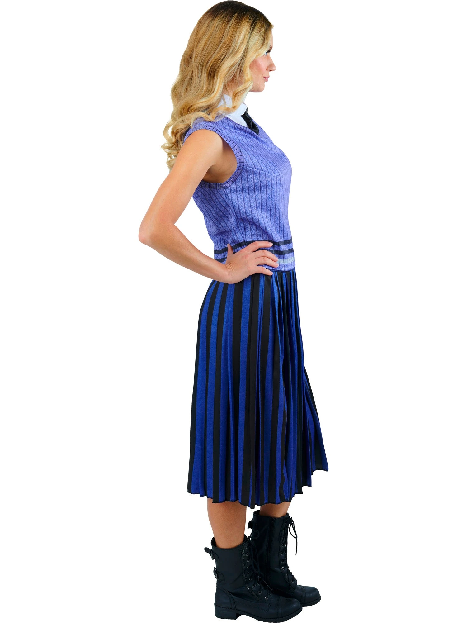 Women's Wednesday Nevermore Academy Purple School Uniform Costume 4 Women's Wednesday Nevermore Academy Purple School Uniform Costume - Image 4