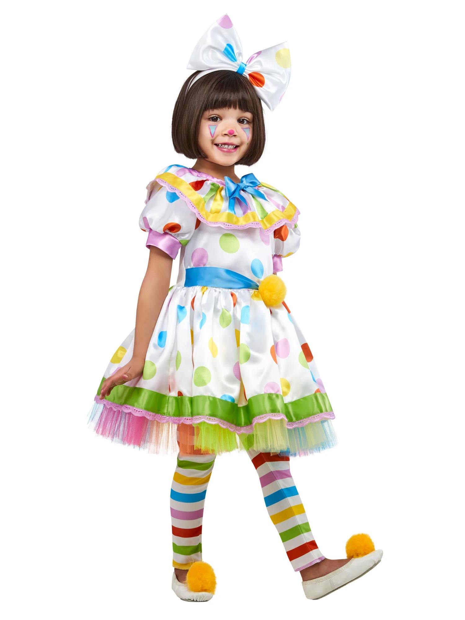 Dottie Brights & Stripes The Clown Costume For Toddlers 2 Dottie Brights & Stripes The Clown Costume For Toddlers - Image 2