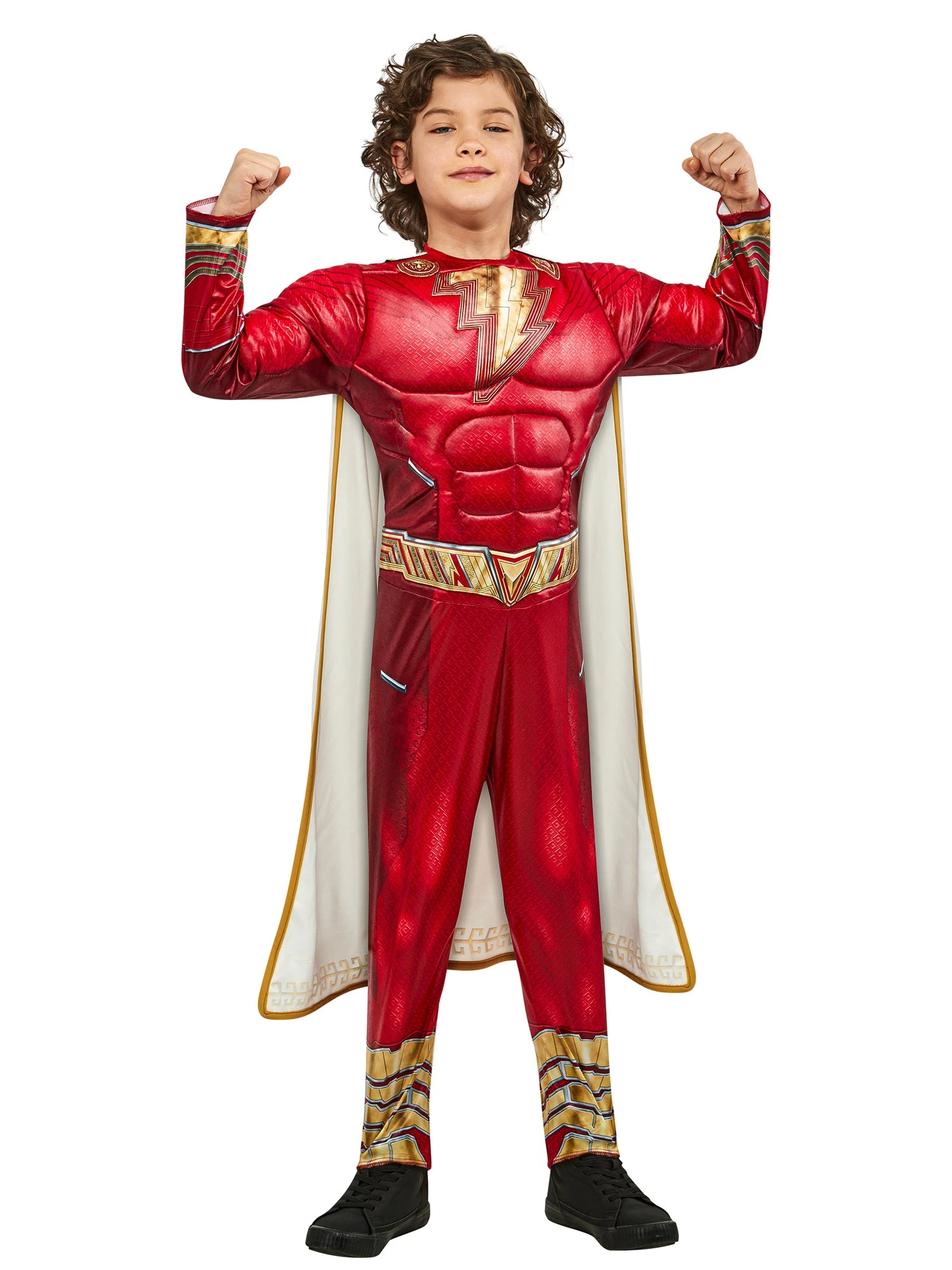 Boys' DC Comics Shazam Fury Of Gods Shazam Padded Jumpsuit Costume 1 Boys' DC Comics Shazam Fury Of Gods Shazam Padded Jumpsuit Costume