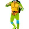 Men's Retro Teenage Mutant Ninja Turtles Leonardo Padded Jumpsuit Costume - Deluxe