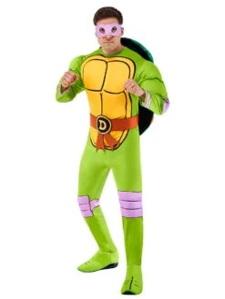Men's Retro Teenage Mutant Ninja Turtles Donatello Padded Jumpsuit Costume - Deluxe