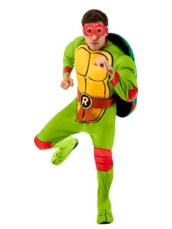Men's Retro Teenage Mutant Ninja Turtles Raphael Padded Jumpsuit Costume - Deluxe