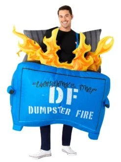 Adult Dumpster Fire Inflatable Costume