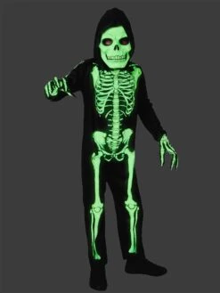 Boys' Glow In The Dark Skeleton Costume