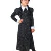 Girls' Polka Dot Wednesday Addams Dress
