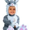 Gray Fluffy Bunny Costume For Babies And Toddlers
