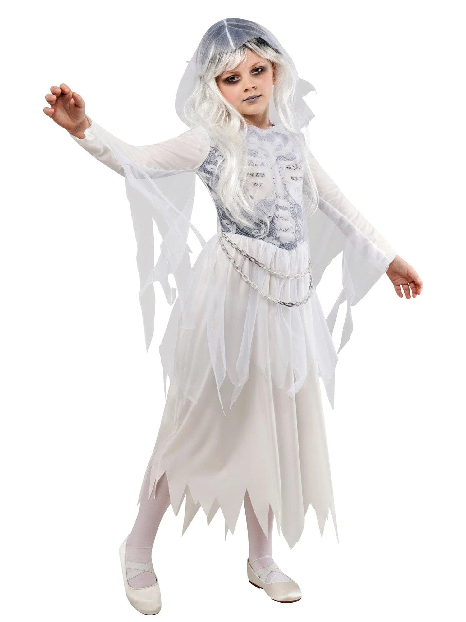 Girls' Spooky Beauty Ghost Costume 1 Girls' Spooky Beauty Ghost Costume