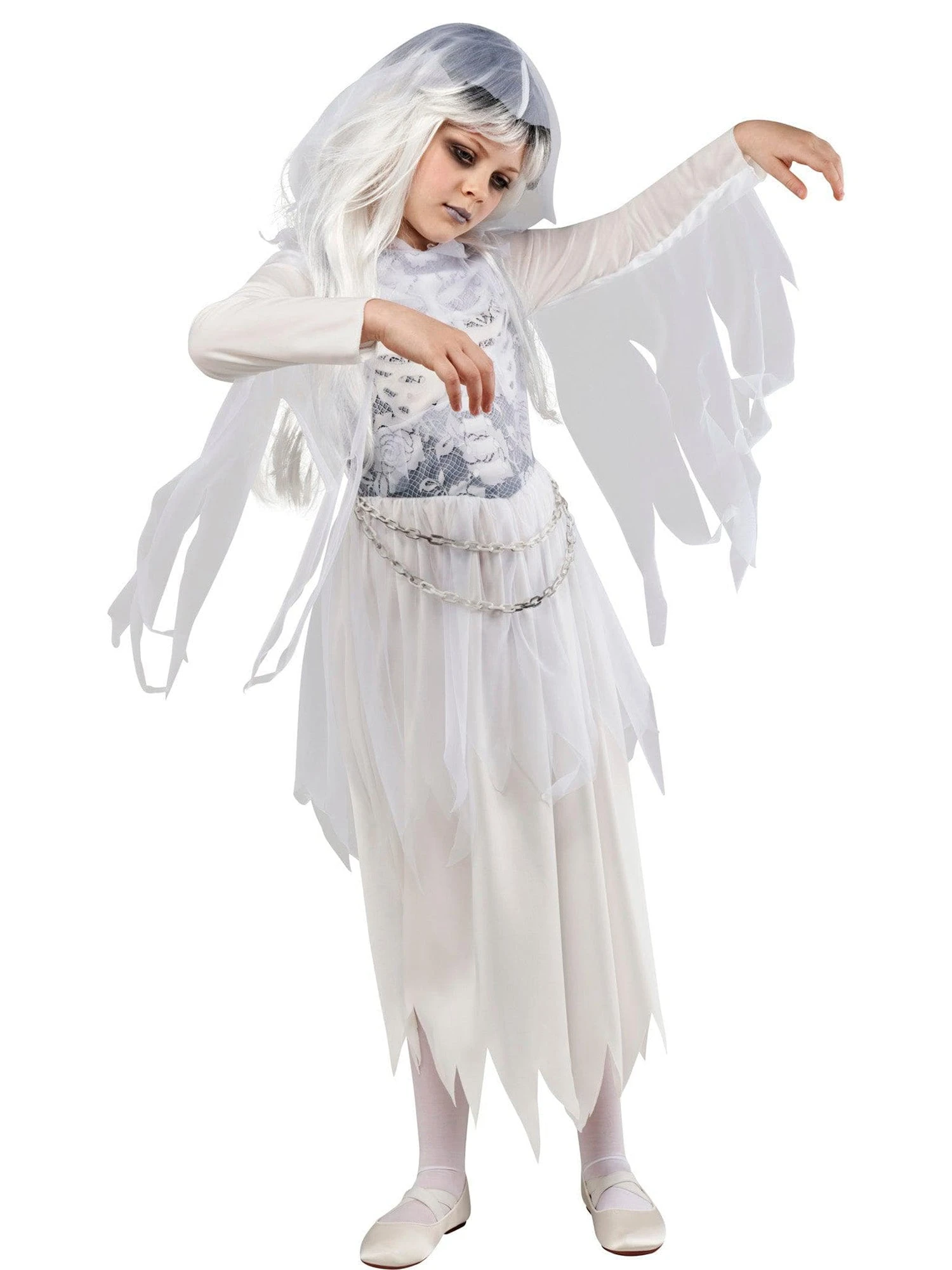 Girls' Spooky Beauty Ghost Costume 2 Girls' Spooky Beauty Ghost Costume - Image 2