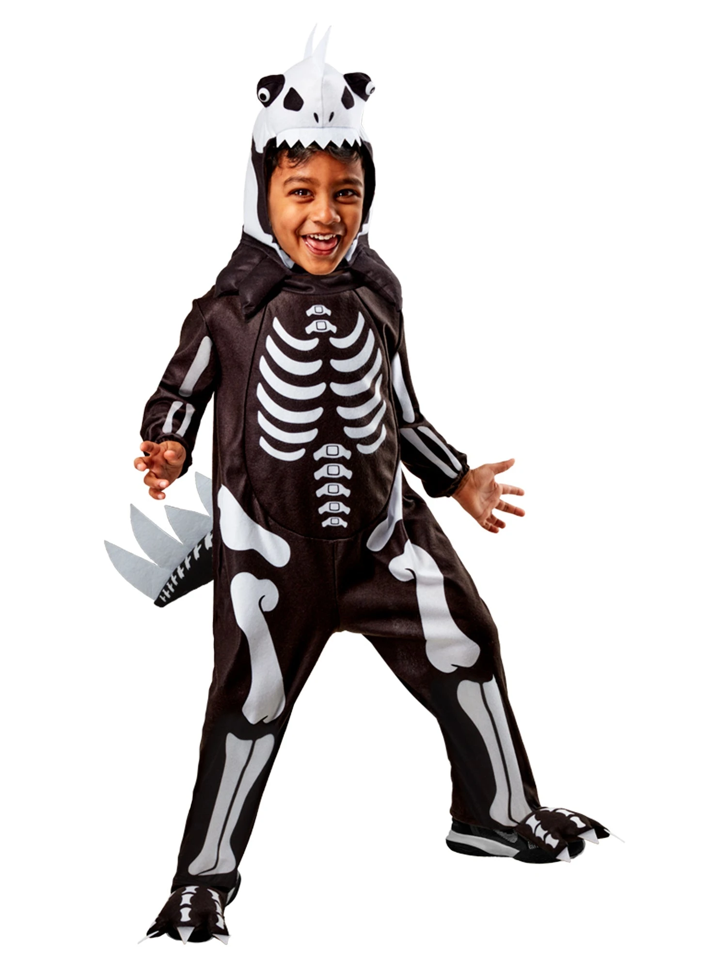 Boys' Skelesaurus Rex Glow In The Dark Costume With Sound For Toddlers 1 Boys' Skelesaurus Rex Glow In The Dark Costume With Sound For Toddlers