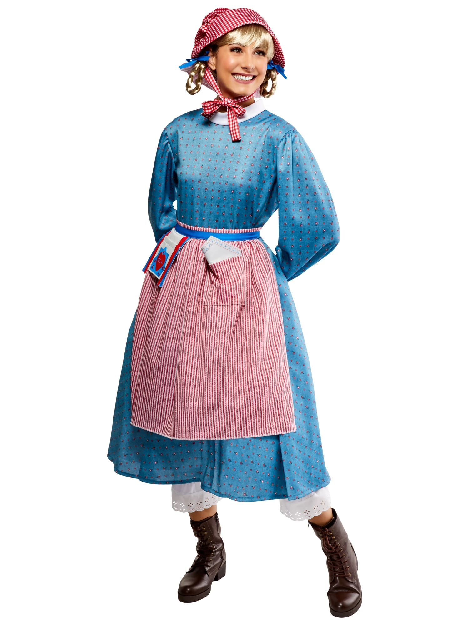 Women's American Girl Kirsten Larson Dress With Bonnet Costume Set 1 Women's American Girl Kirsten Larson Dress With Bonnet Costume Set