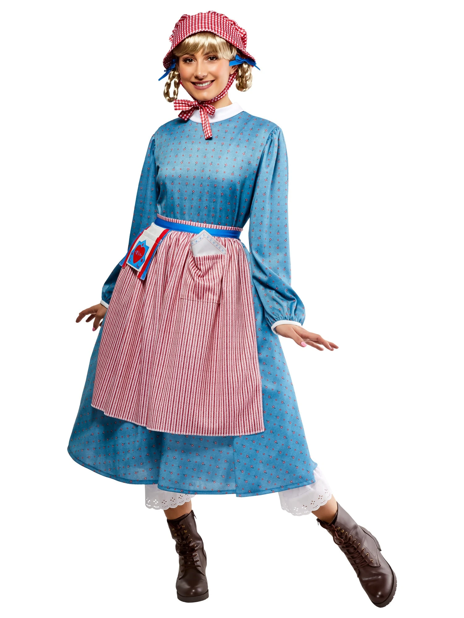 Women's American Girl Kirsten Larson Dress With Bonnet Costume Set 2 Women's American Girl Kirsten Larson Dress With Bonnet Costume Set - Image 2