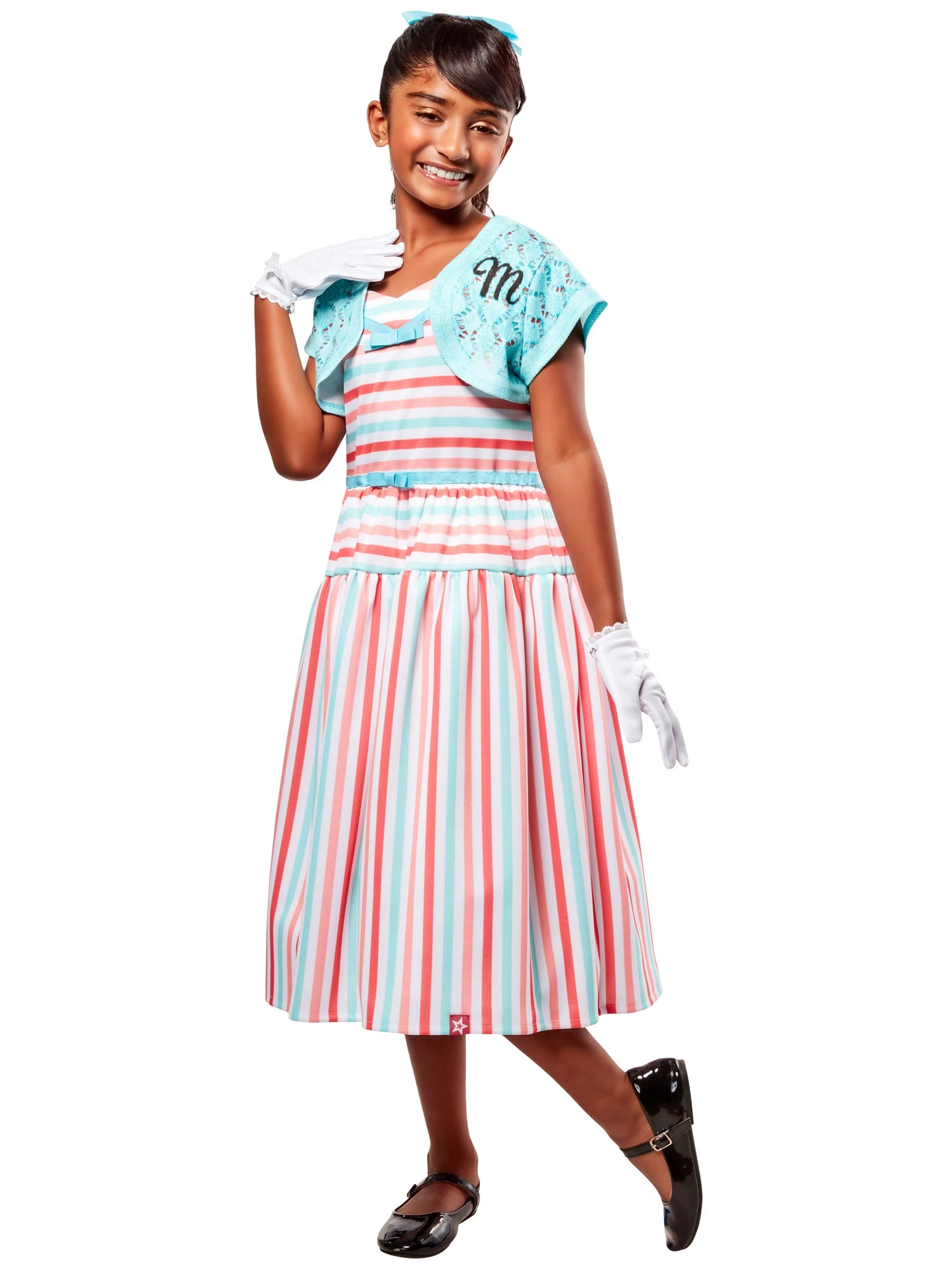 Girls' American Girl Maryellen Larkin Dress With Shrug Costume Set 2 Girls' American Girl Maryellen Larkin Dress With Shrug Costume Set - Image 2