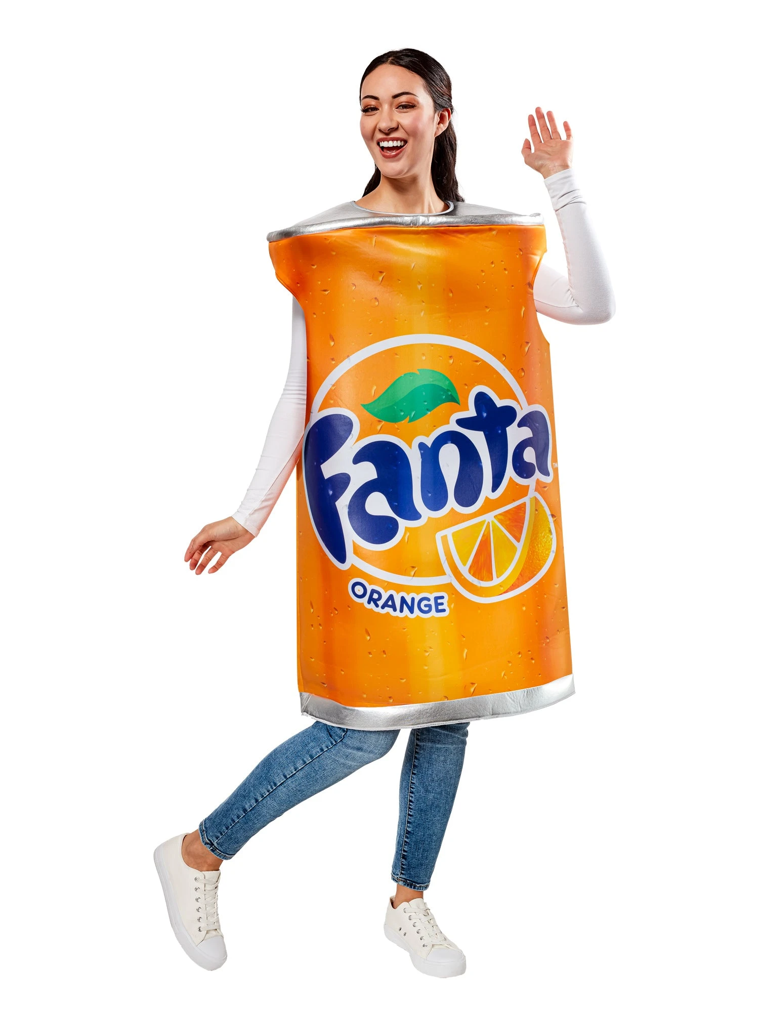 Adult Orange Fanta Can Costume 2 Adult Orange Fanta Can Costume - Image 2