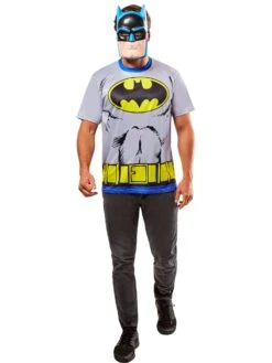 Men's DC Comics Ben Cooper Batman T-Shirt And Half Mask