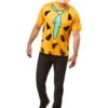 Men's The Flintstones Ben Cooper Fred Flintstone T-Shirt And Half Mask