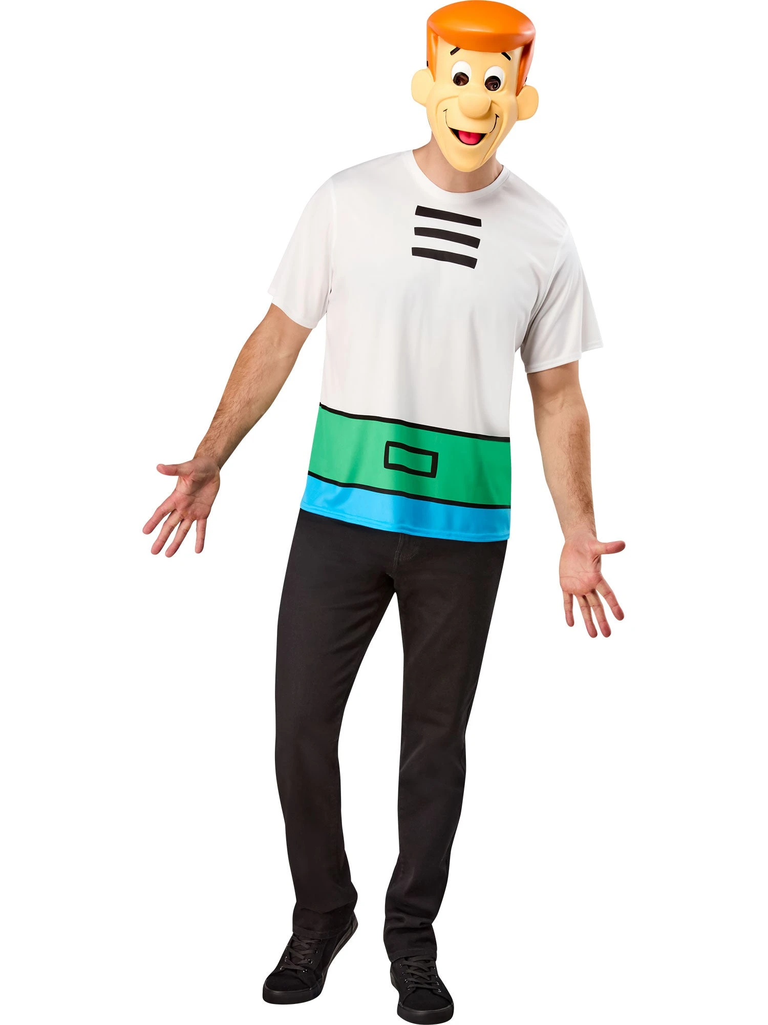 Men's The Jetsons Ben Cooper George Jetson T-Shirt And Half Mask 1 Men's The Jetsons Ben Cooper George Jetson T-Shirt And Half Mask