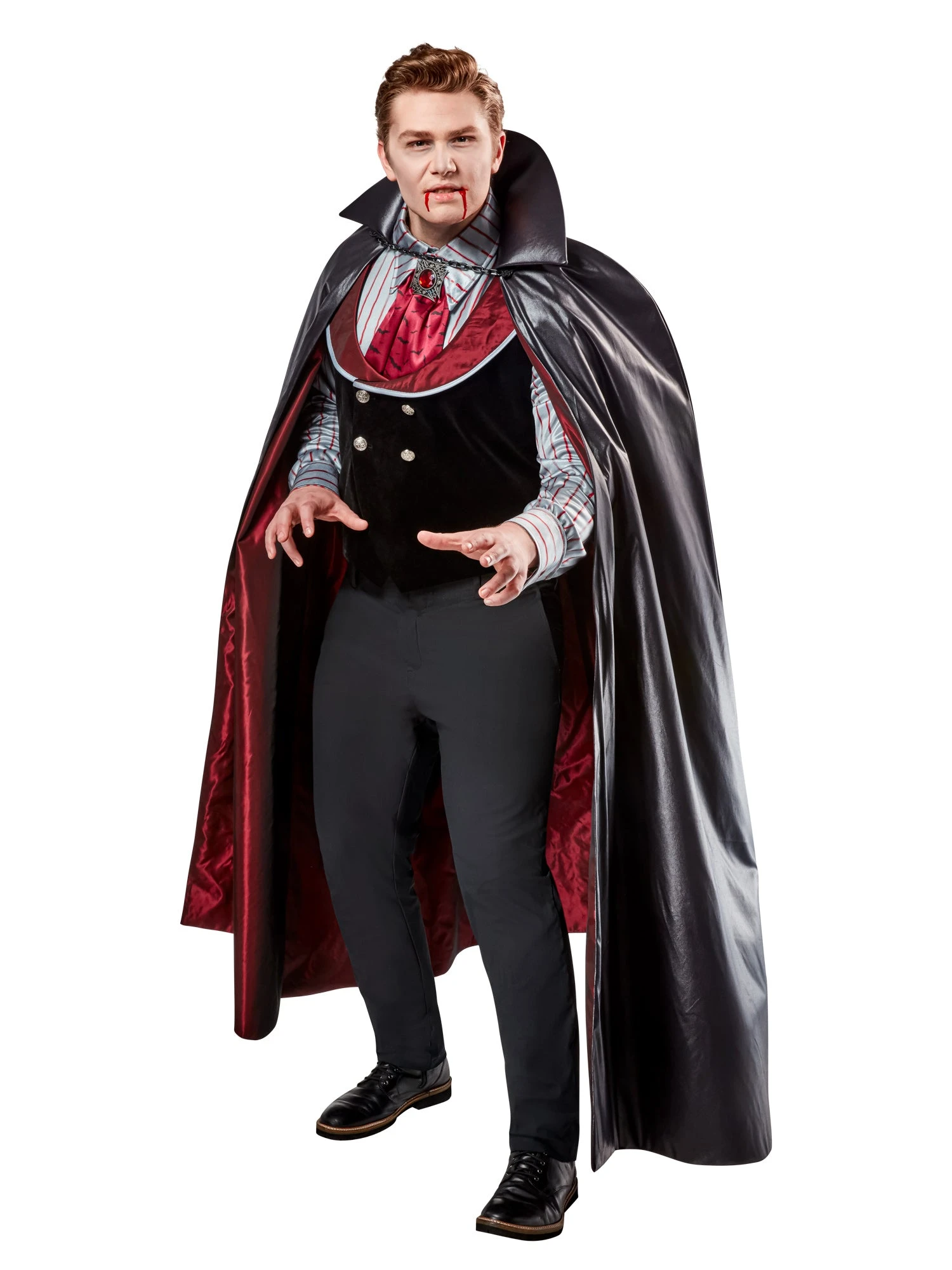 Men's Big And Tall Vintage Vampire Costume 1 Men's Big And Tall Vintage Vampire Costume
