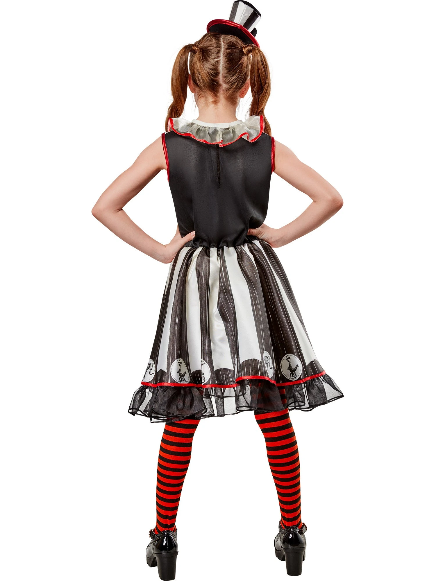 Girls' Vintage Silly Stripe Circus Clown Costume 3 Girls' Vintage Silly Stripe Circus Clown Costume - Image 3