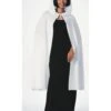 Adult Short White Hooded Cape