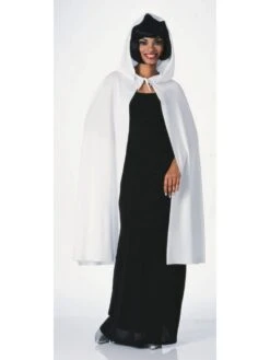 Adult Short White Hooded Cape