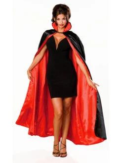 Adult Red And Black Vampire Cape