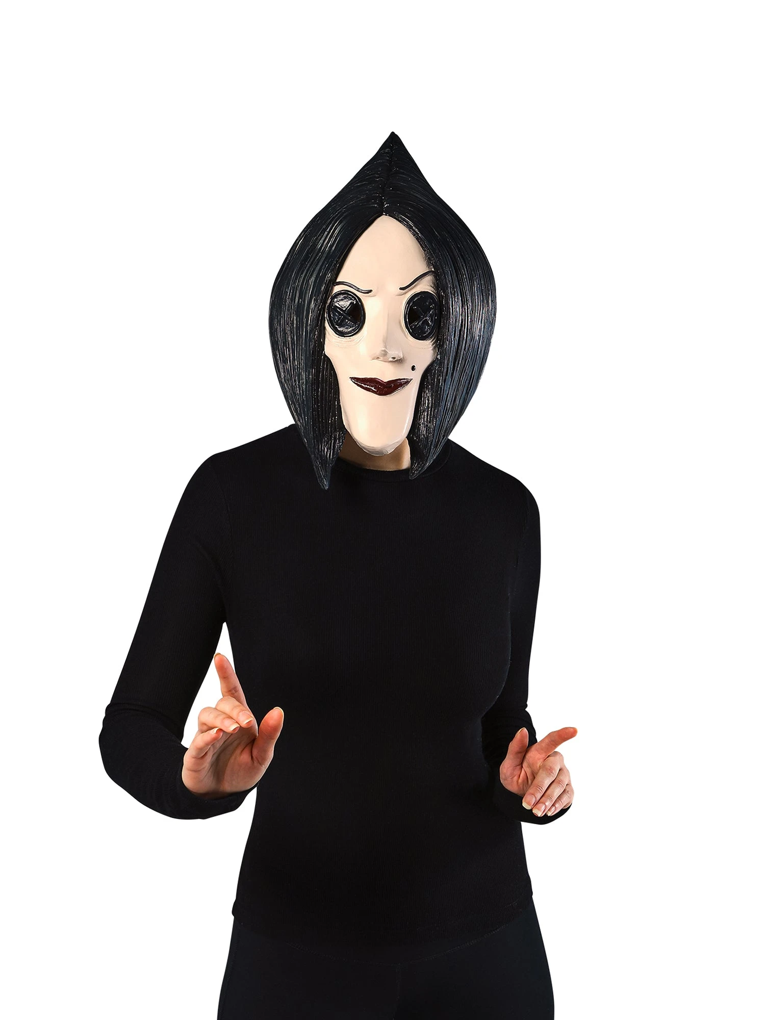 Women's Coraline The Other Mother Overhead Latex Mask - Deluxe 2 Women's Coraline The Other Mother Overhead Latex Mask - Deluxe - Image 2