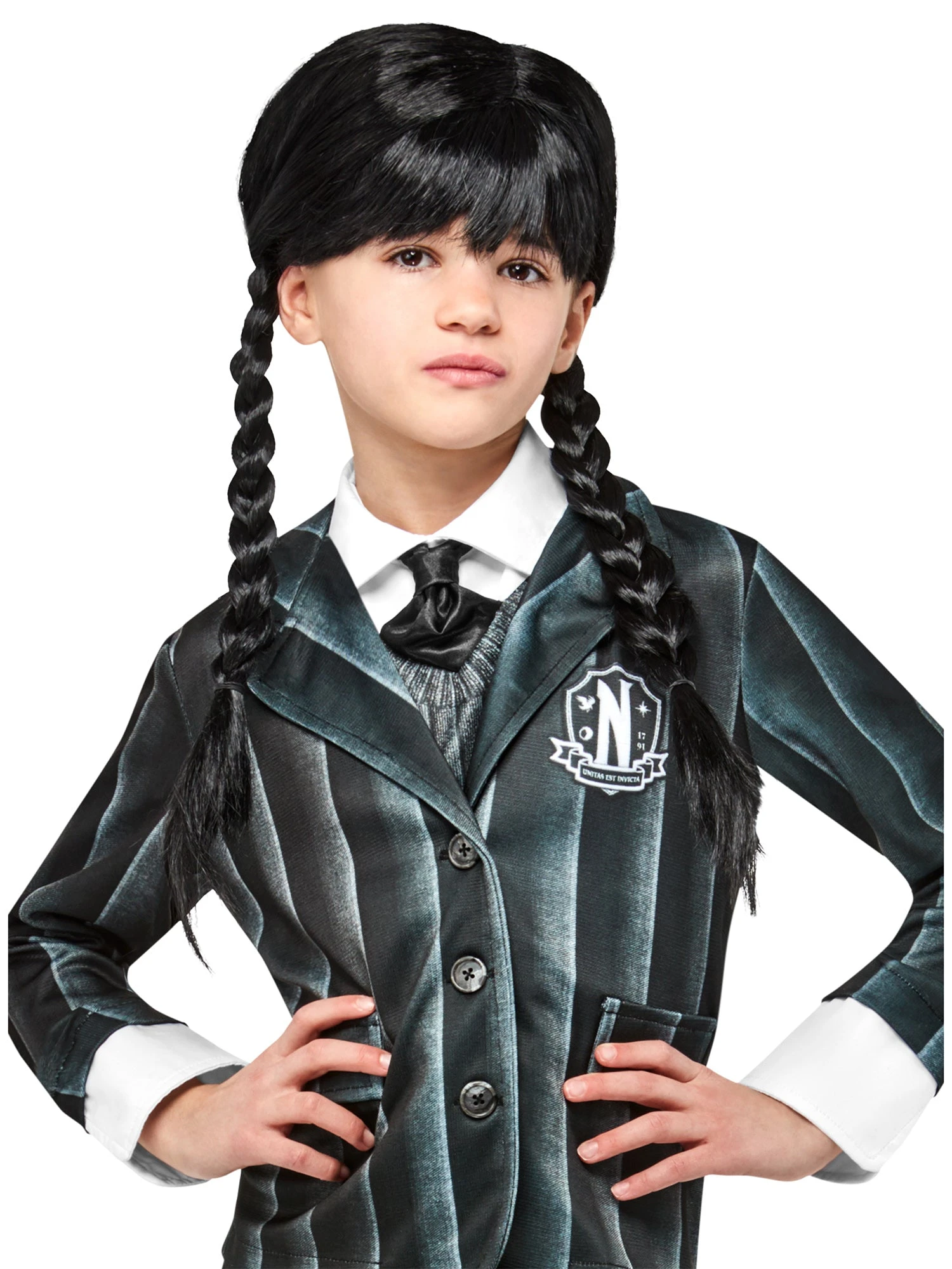 Girls' Wednesday Addams Wig 1 Girls' Wednesday Addams Wig