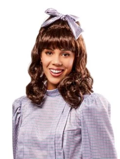 Women's American Girl Samantha Parkington Brown Wig With Bangs