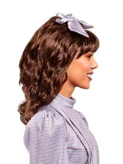Women's American Girl Samantha Parkington Brown Wig With Bangs -Costume Supercenter Store r2000444 3