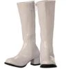Kids White Patent Go Go Disco Boots