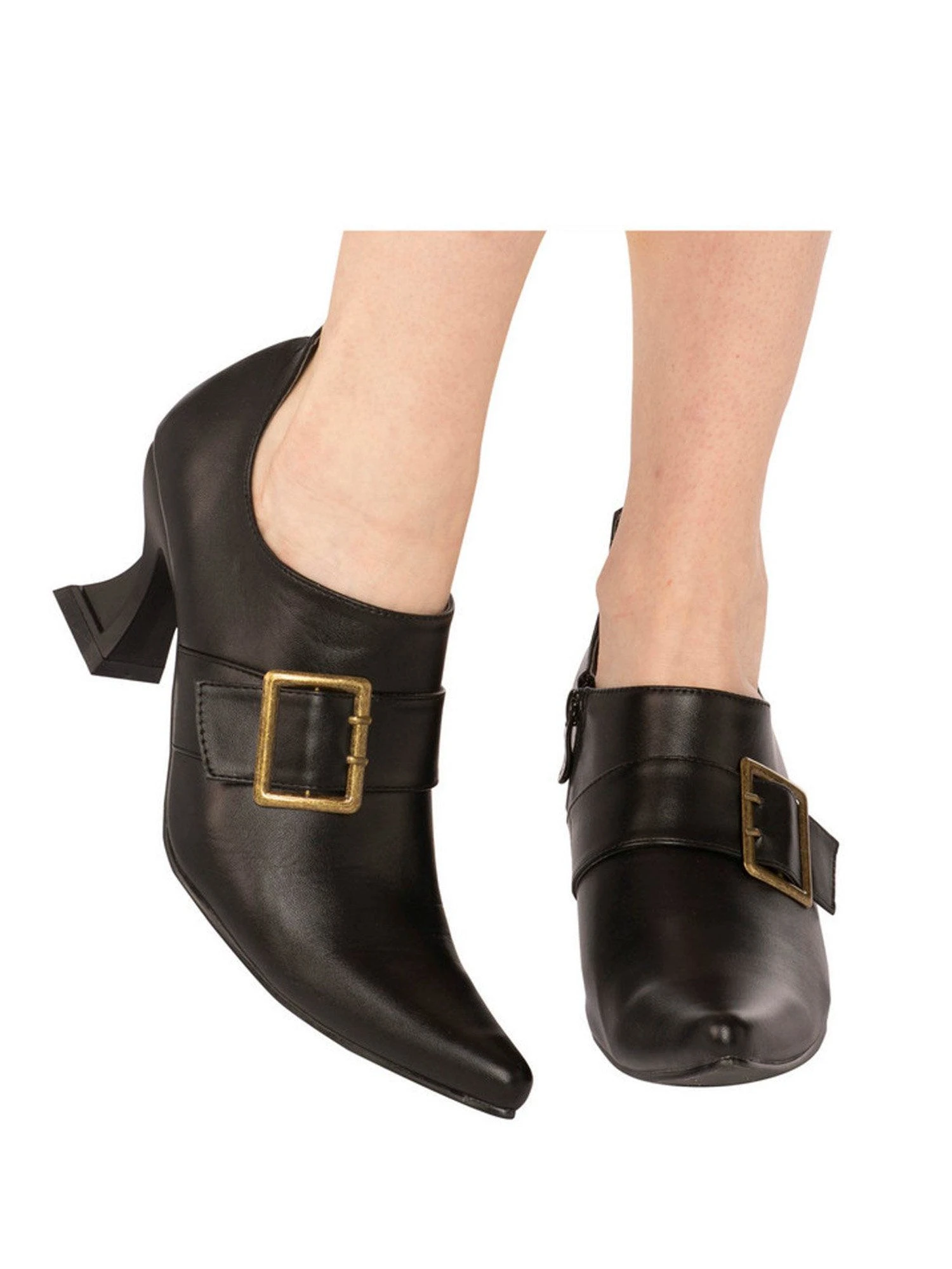 Adult Black Witch Heeled Shoes 1 Adult Black Witch Heeled Shoes