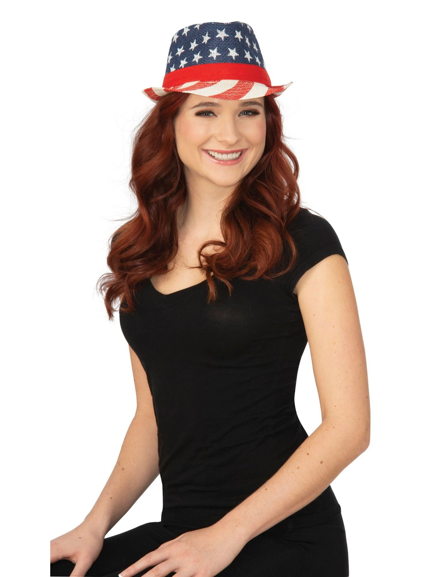 Patriotic Burlap Hat 2 Patriotic Burlap Hat - Image 2