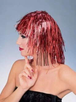 Tinsel Wig - Red